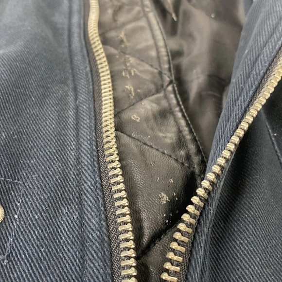 Shabby chic Khujo vintage zip  up moto military field jacket size large - Picture 16 of 17